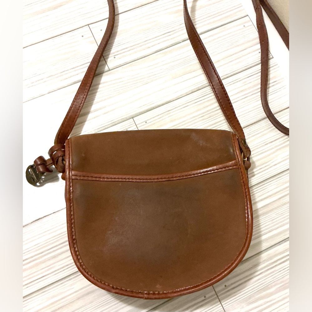 Brown Vintage Boho Style Leather Crossbody Bag - Picture 4 of 16